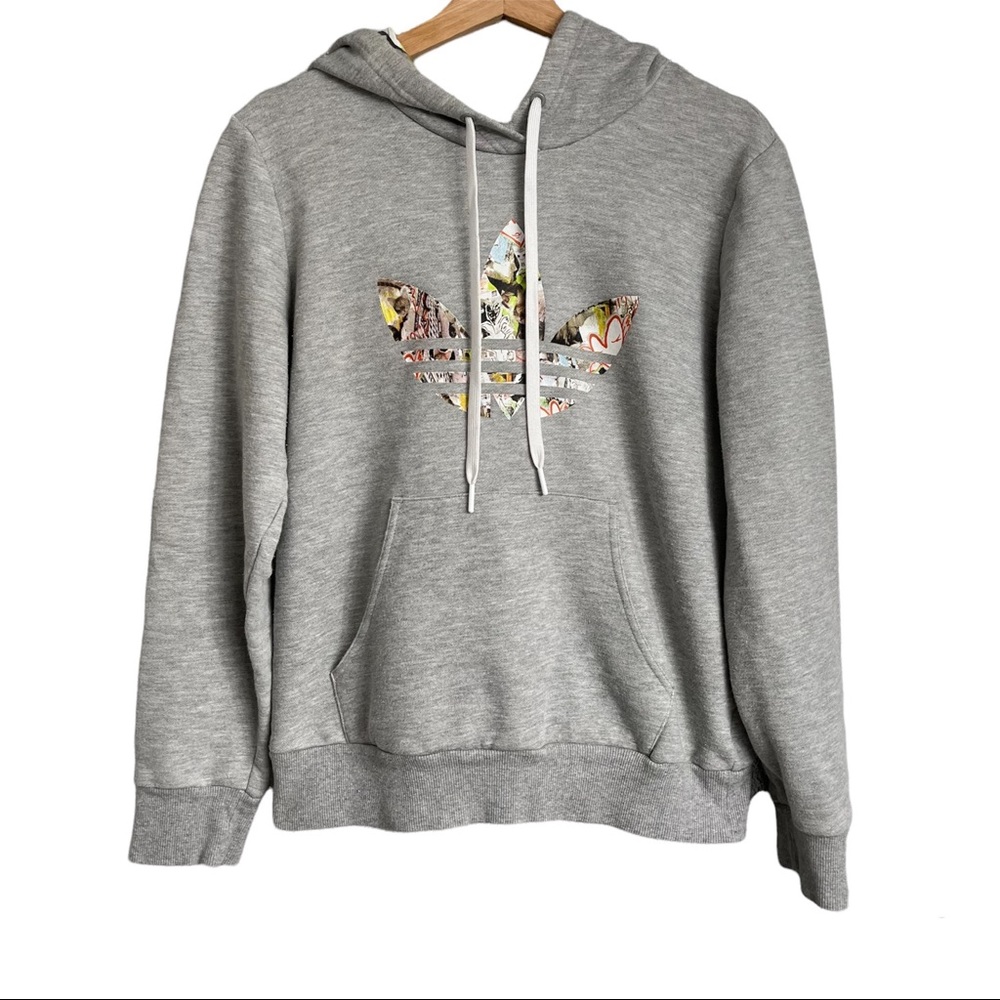 RARE Adidas x Topshop Collaboration Trefoil Hoodie Sweatshirt Cat Print
